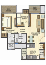 2_bhk_optima_Classic_unit_plan